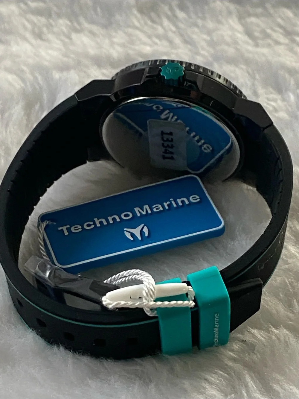 Technomarine Men's Black & Teal Sport Dive Watch